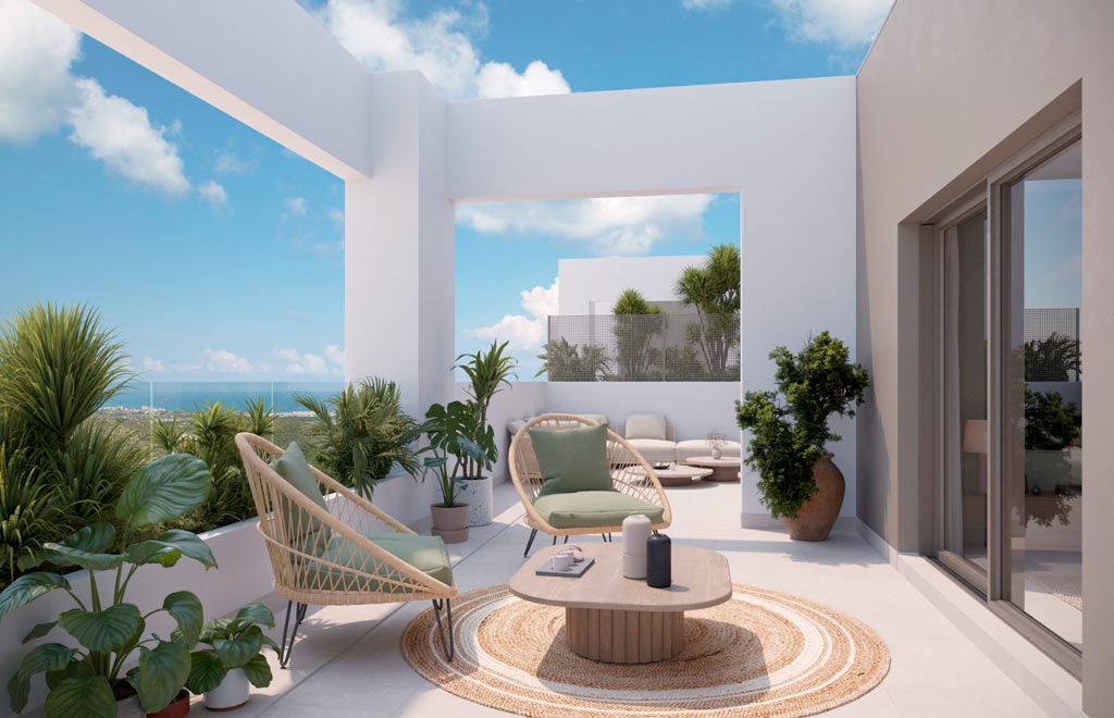 Penthouses with spacious terraces and panoramic views in Pulpí, Almería