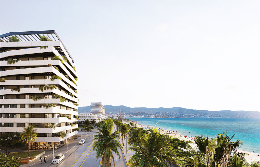 Beachfront duplex penthouse with 4 bedrooms and sea views in Málaga