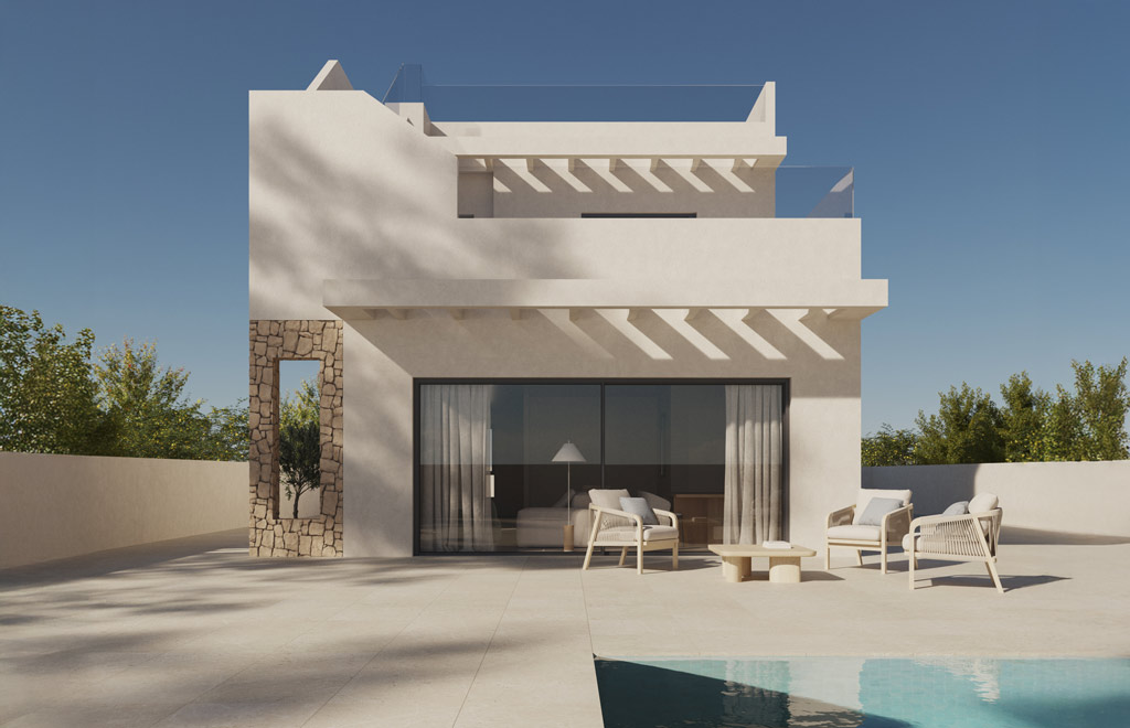 Exclusiva villa con 4 dormitorios, sótano, solárium y vistas panorámicas en Polop