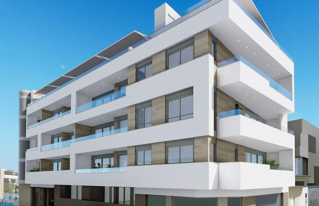 Áticos de 3 dormitorios a 250 m de la playa en Torrevieja