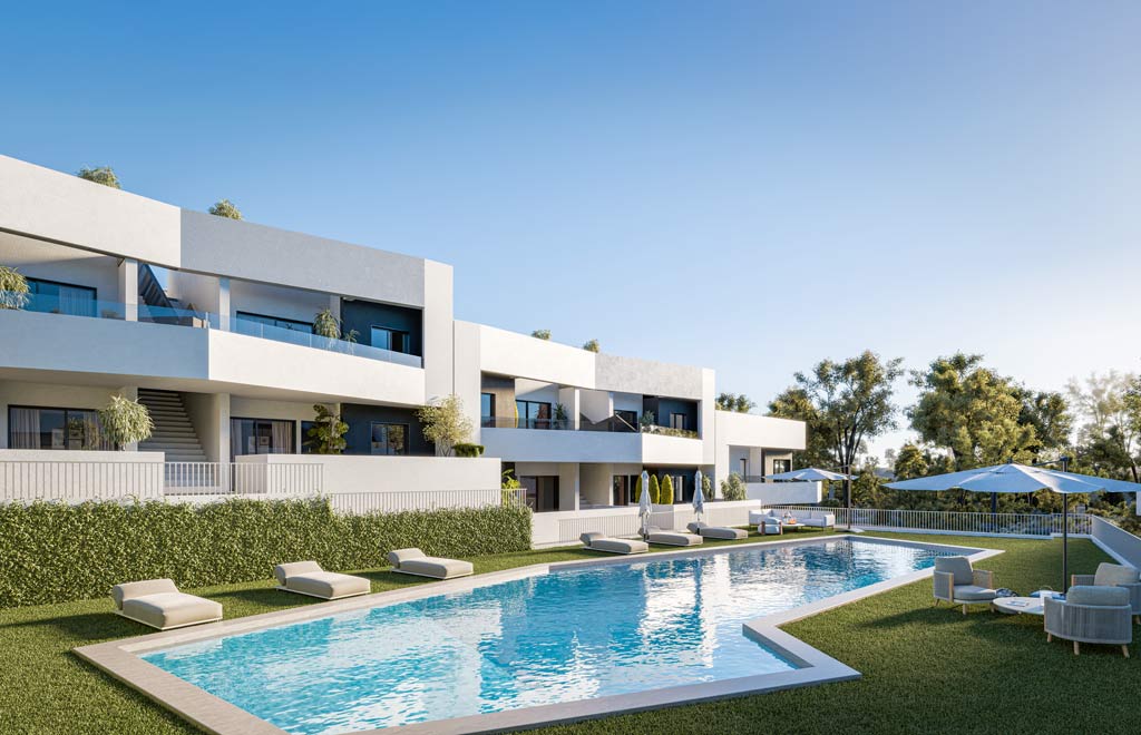 Modern apartments with 3 bedrooms and private garden in San Miguel de Salinas