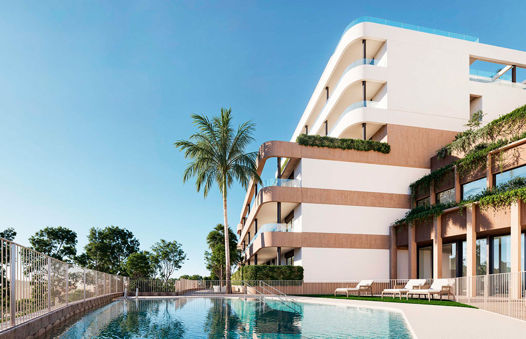 Modern, frontline golf apartmens in Estepona