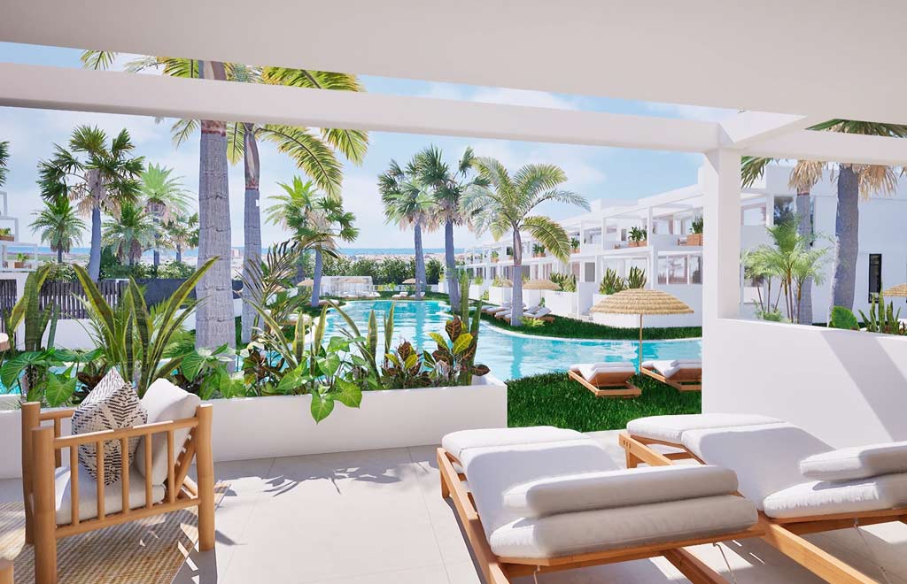 Apartamentos en planta baja con 3 dormitorios y vistas al mar en Mar de Cristal
