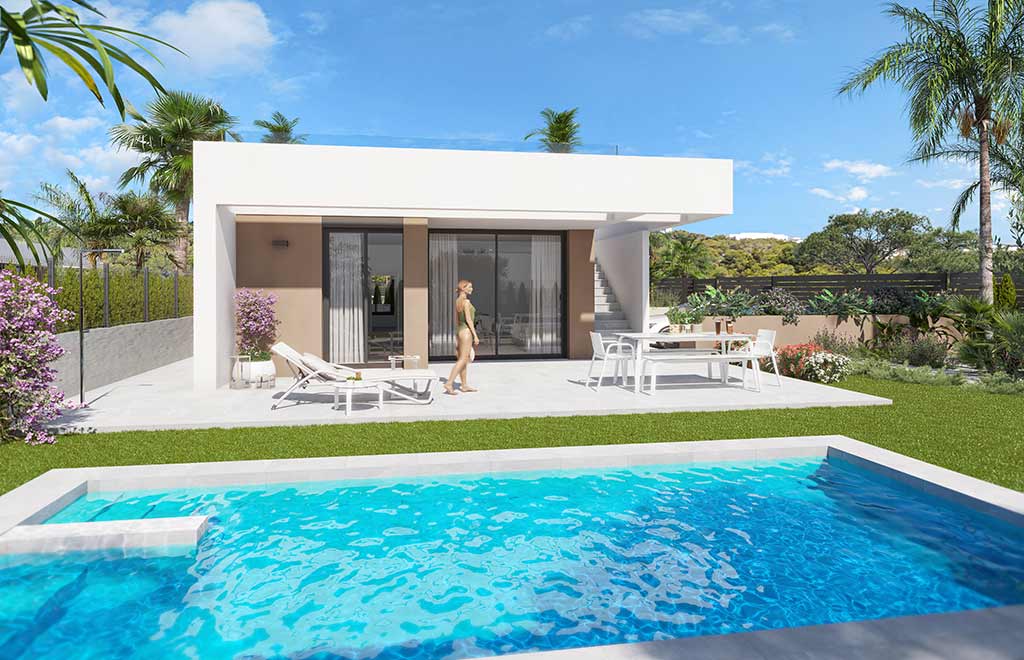 Contemporary villas with 3 bedrooms on one level in Vera, with private pools