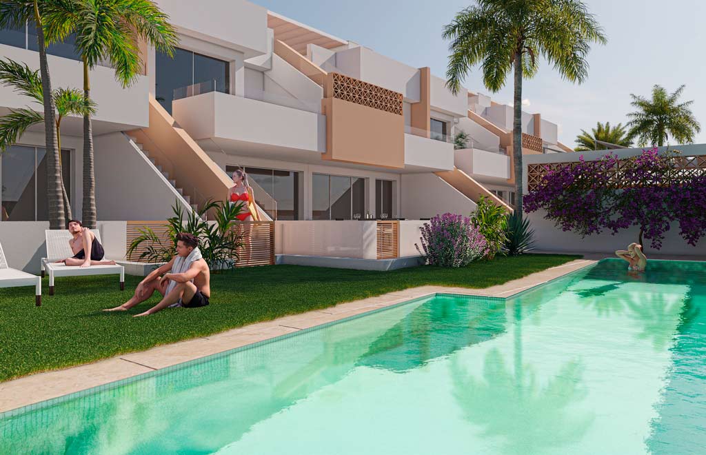 Apartamento en planta baja con 3 dormitorios y amplia terraza en Pilar de la Horadada