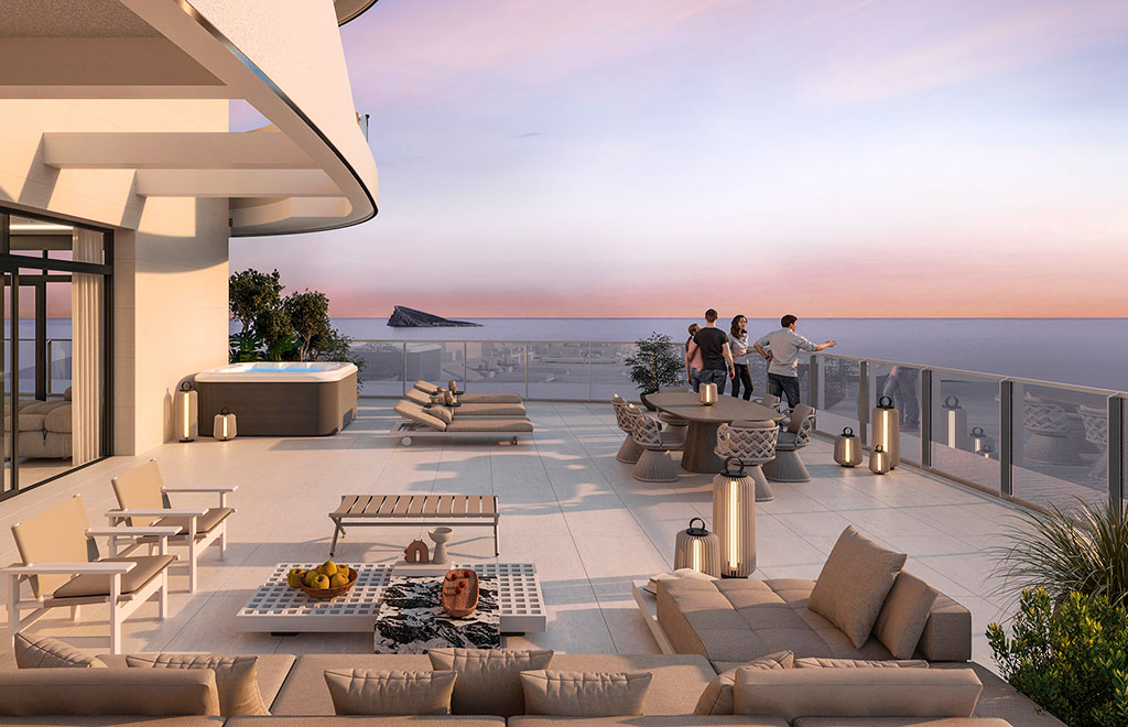 Exklusiv 3-bedroom luxury apartment in Benidorm with large terrace