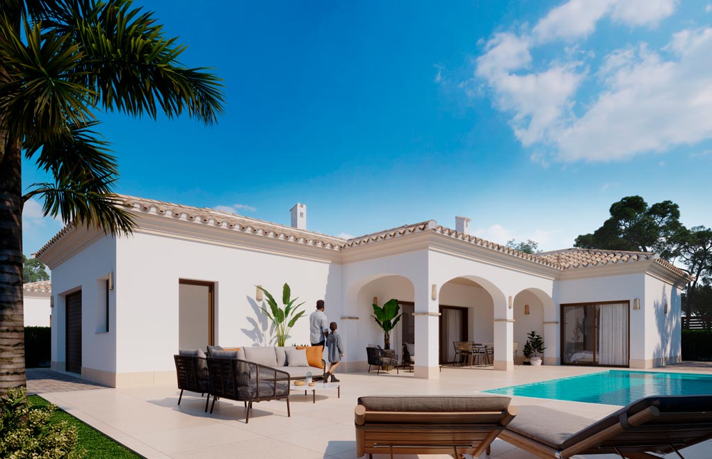Villa on one level with 3 bedrooms in San Pedro del Pinatar, with private pool and garage
