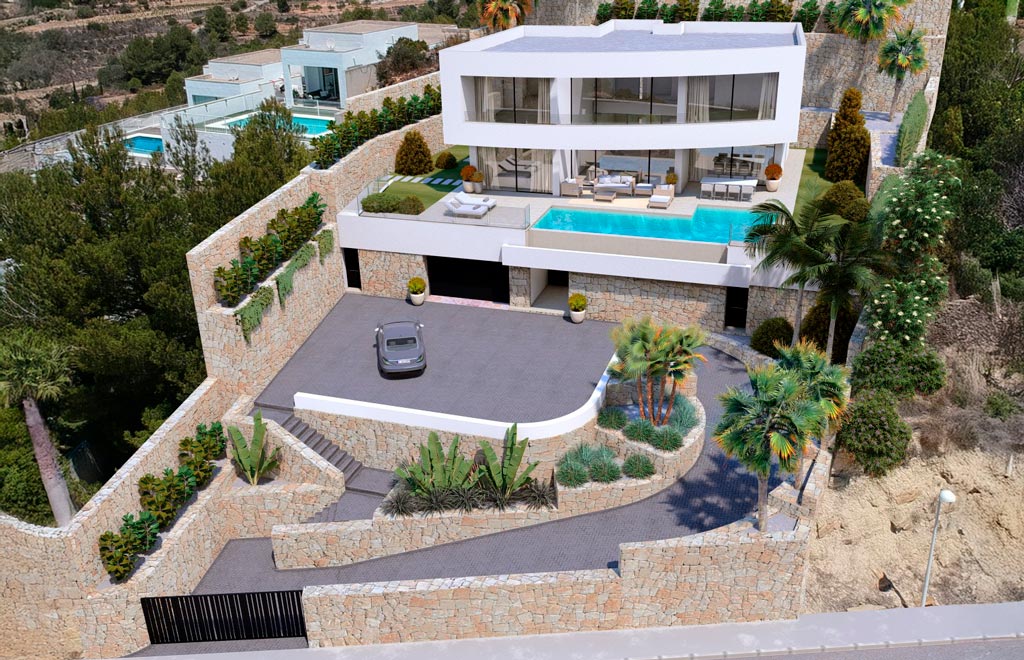 Luxury villa in Calpe with 4 bedrooms and panoramic sea views