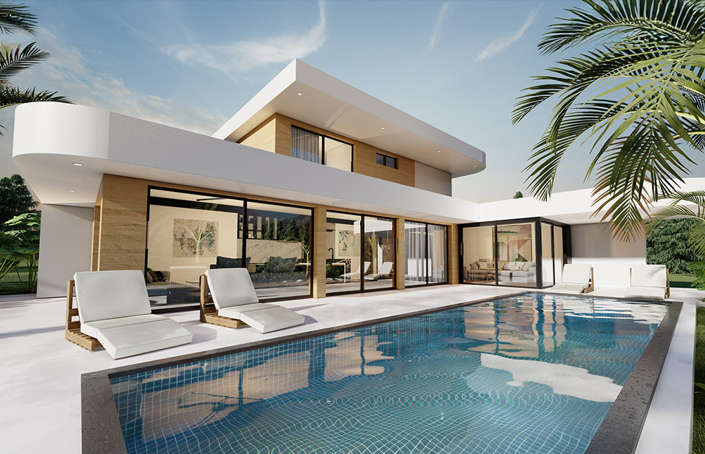 Spacious villa with 3 bedrooms and sea views in Pedreguer