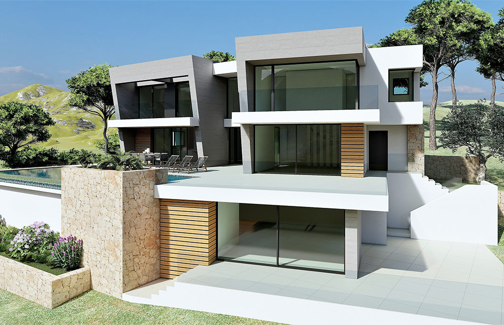 Villa de lujo con 3 dormitorios, vistas al mar y sótano en Benitachell