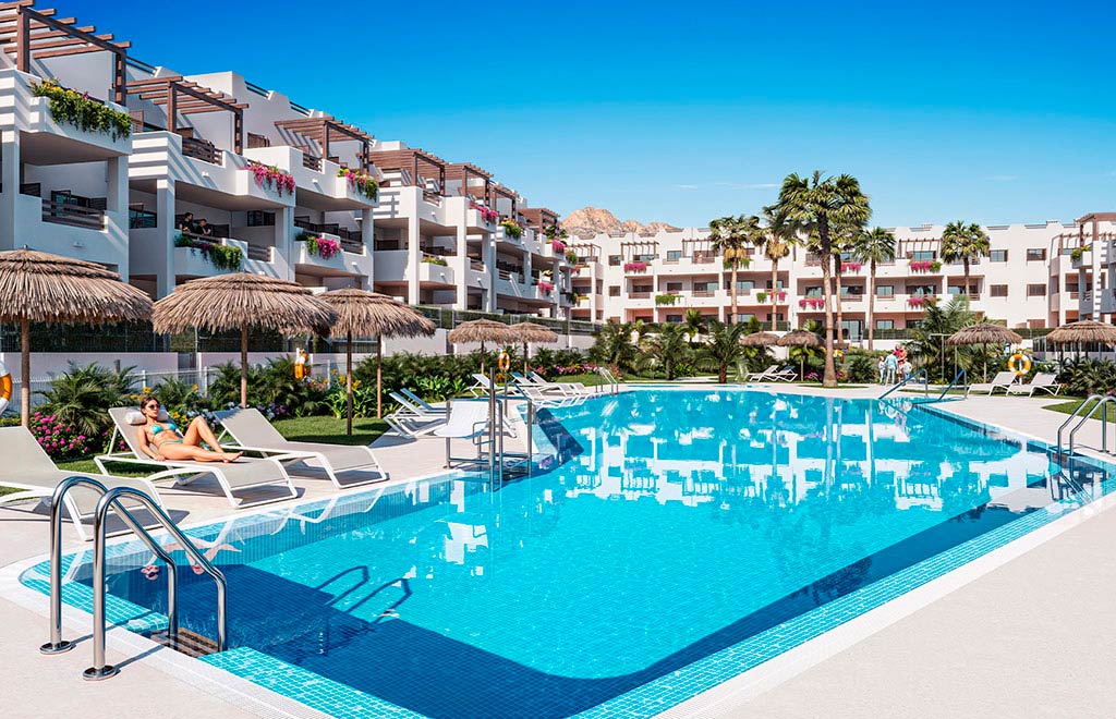Ground-floor apartment with 3 bedrooms and spacious terrace, close to the beach in Mar de Pulpí