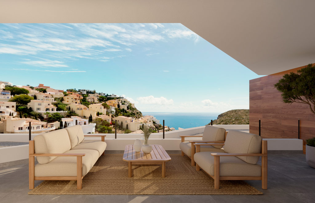Apartment with spacious terrace and panoramic views in Cumbre del Sol