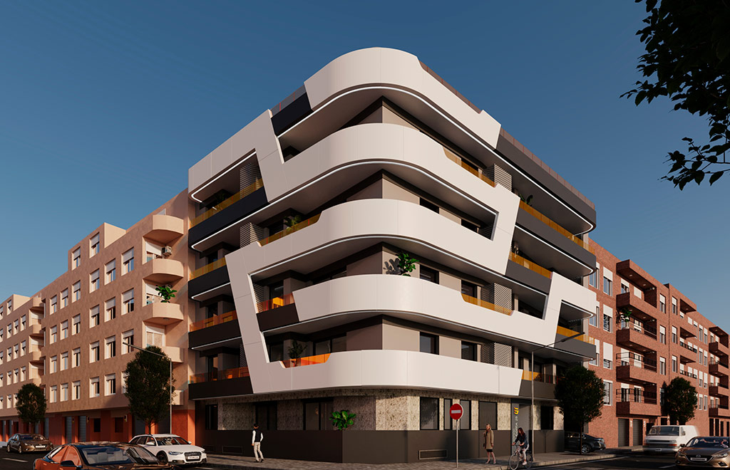 Penthouse with 3 bedrooms and solarium 450 m from the beach in Torrevieja