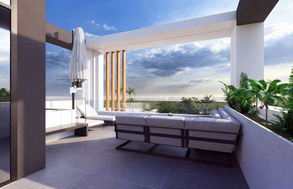 Photo 17 of Terraced villa with 3 bedrooms and solarium with sea views in Mijas Costa