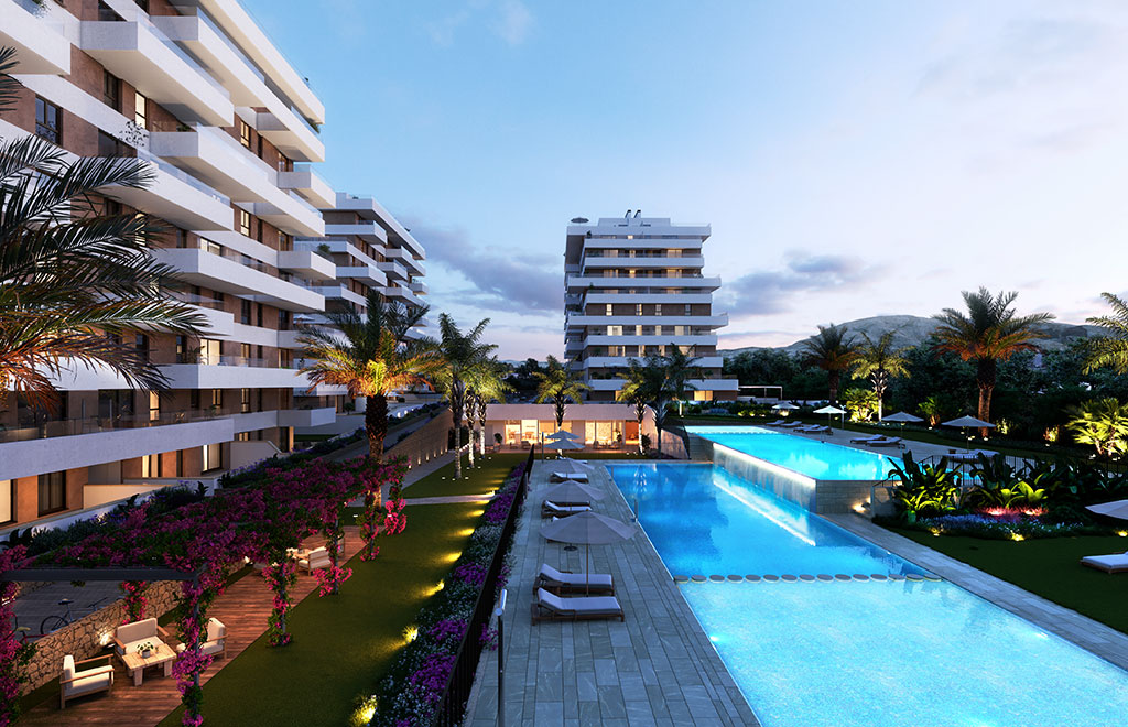 Apartment with 3 bedrooms and private garden, 450m from the beach in Villajoyosa