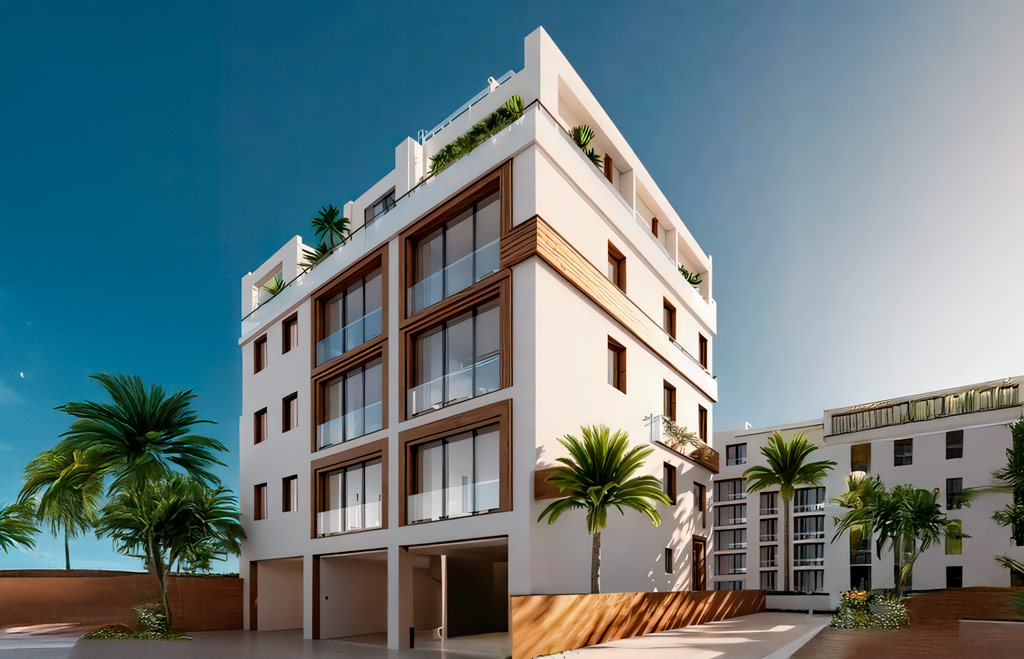 Penthouse with 3 bedrooms and private solarium, 70m from the beach in Lo Pagán