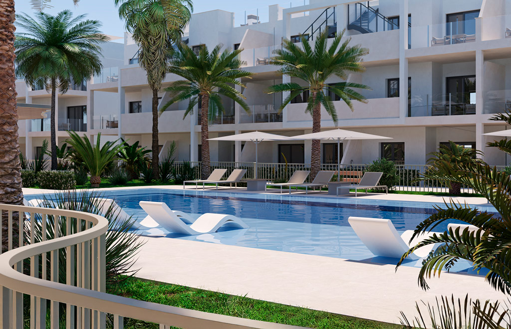 Ground-floor apartment with 2 bedrooms and garden in Torre Pacheco
