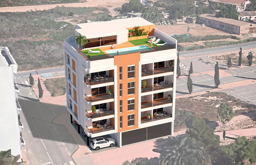 Tourist penthouse with 1 bedroom, 1 km from the beach in Lo Pagán