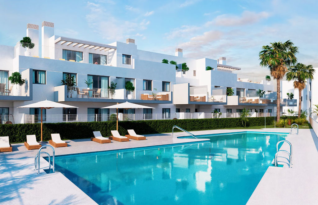 Apartment in golf complex with 3 bedrooms and very close to the sea in Caleta de Vélez