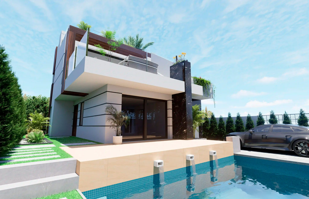 Detached villa with 3 bedrooms and private solarium in Los Alcázares