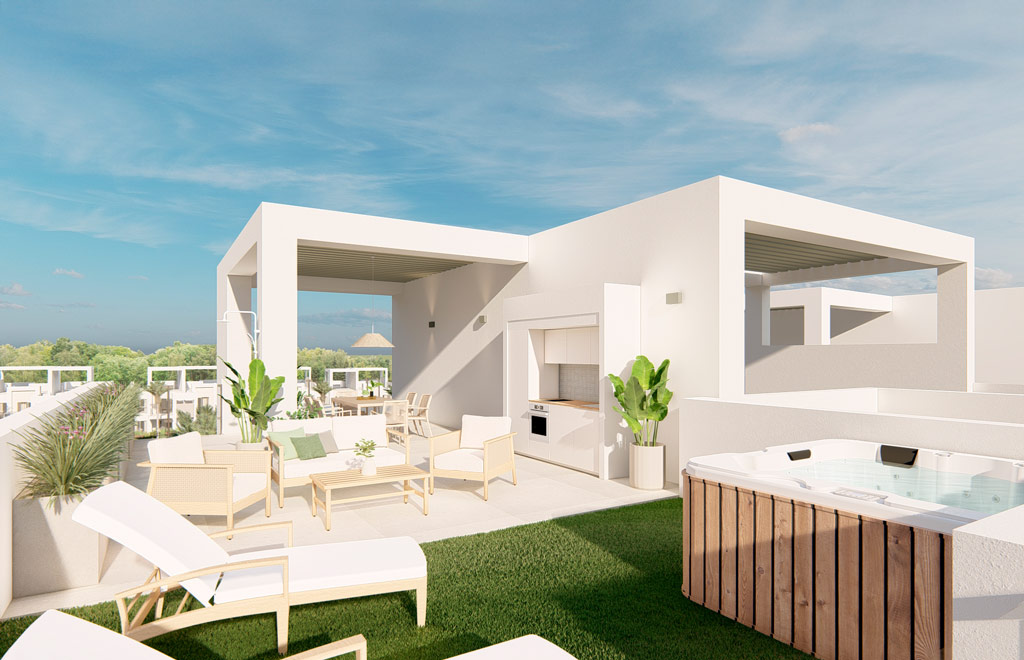 Ático de 3 dormitorios con solárium en La Serena Golf Resort