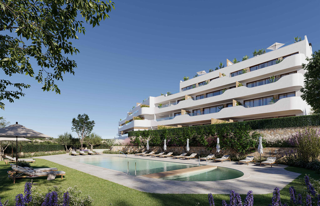 Apartment with 3 bedrooms and private garden with panoramic views in Las Colinas Golf