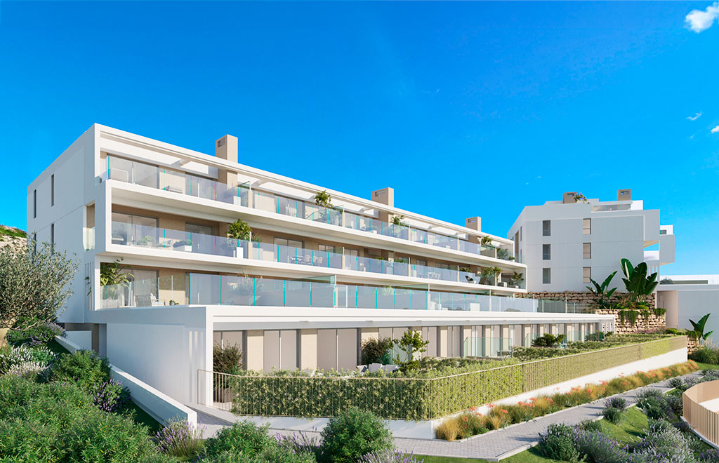 Apartamento en planta baja de 3 dormitorios con jardín en Cancelada, Estepona
