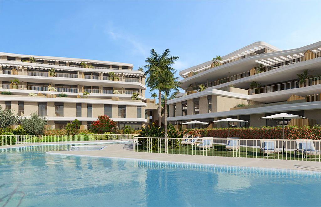 Ground-floor apartment with spacious terrace in Cancelada, Estepona
