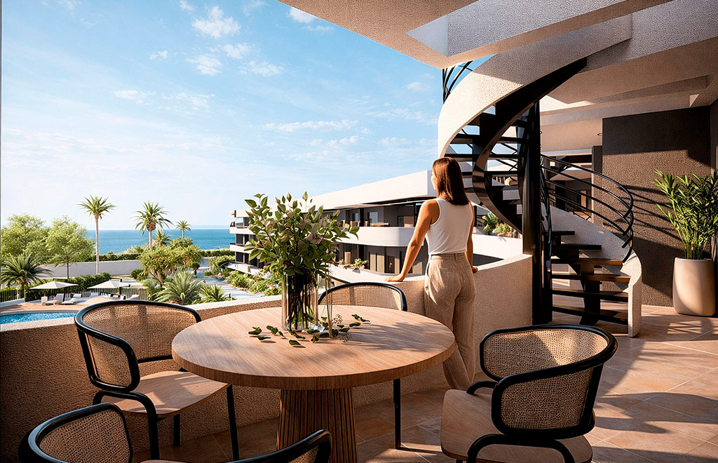 Apartamento con 2 dormitorios y vistas al mar en La Serena Golf Resort