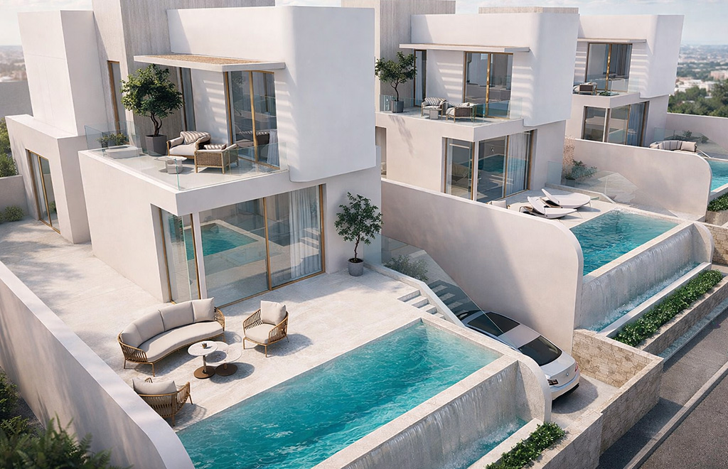 Detached villas with 3 bedrooms, basement and private pool in Algorfa
