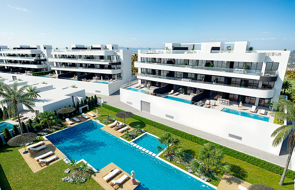Frontline-golf penthouses with 2 bedrooms and solarium in La Serena Golf Resort