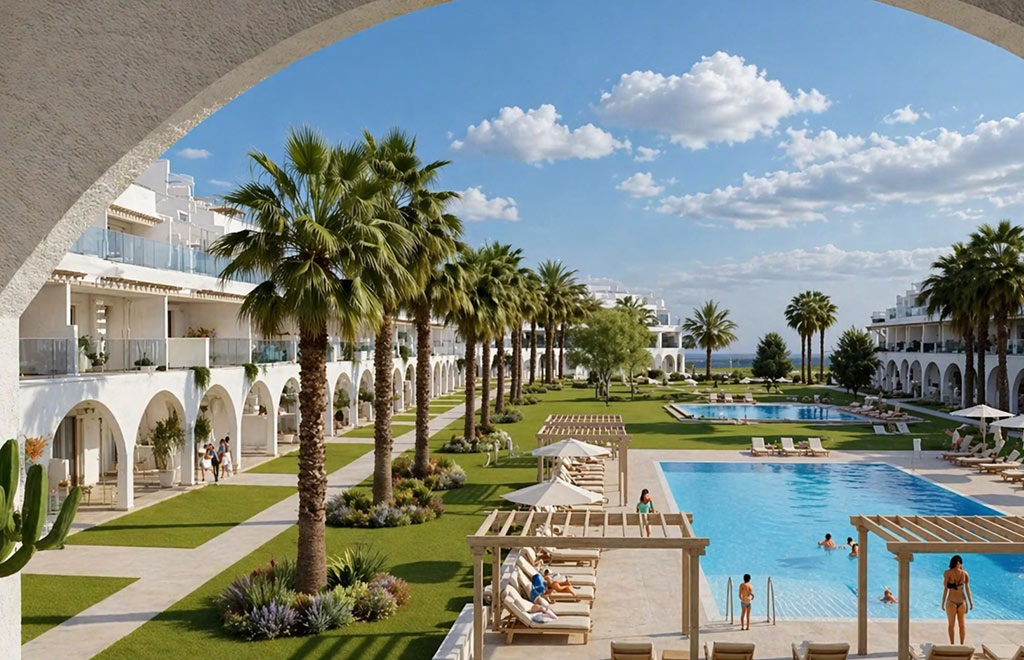 Ground-floor apartments with 2 bedrooms in the coastal area of Vera
