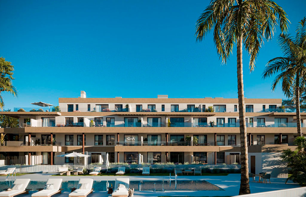 Apartments with 2 bedrooms and sea views in Mijas Costa