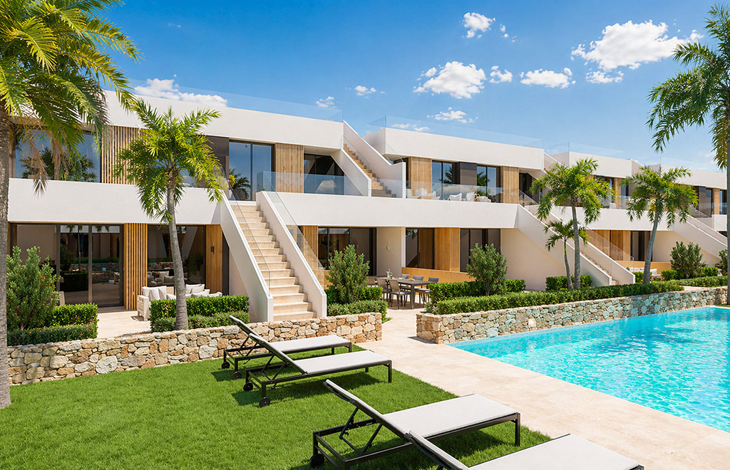Apartamentos en primera línea de golf con 2 dormitorios y solárium en Condado de Alhama