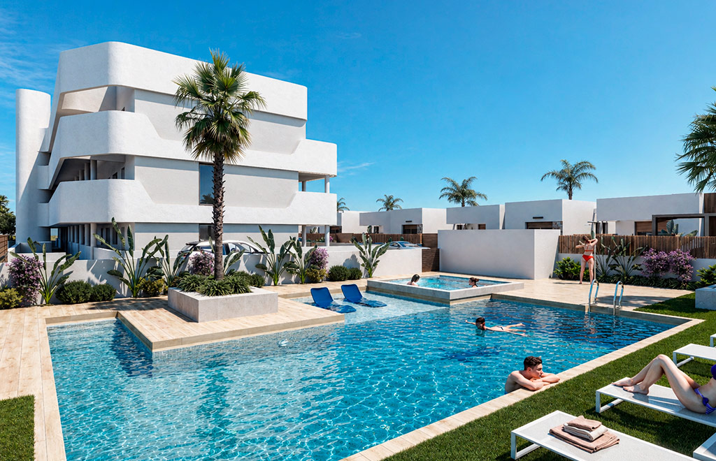 Ground-floor apartments with 2 bedrooms close to the beach in La Serena Golf Resort