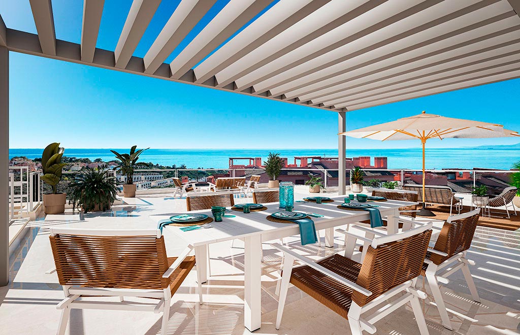 Penthouse with 2 bedrooms and private solarium in Manilva