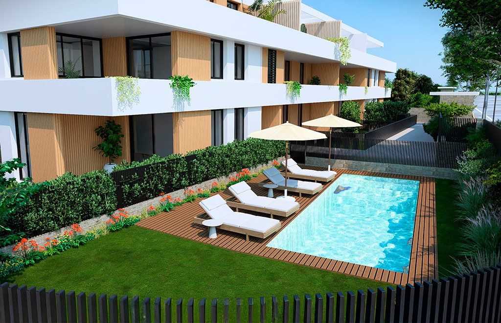 Apartamento con 2 dormitorios y amplia terraza en Jávea