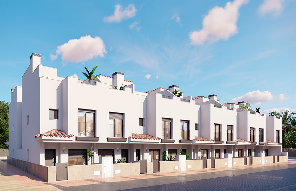 Spanish-style terraced villas with 3 bedrooms in Santa Rosalía