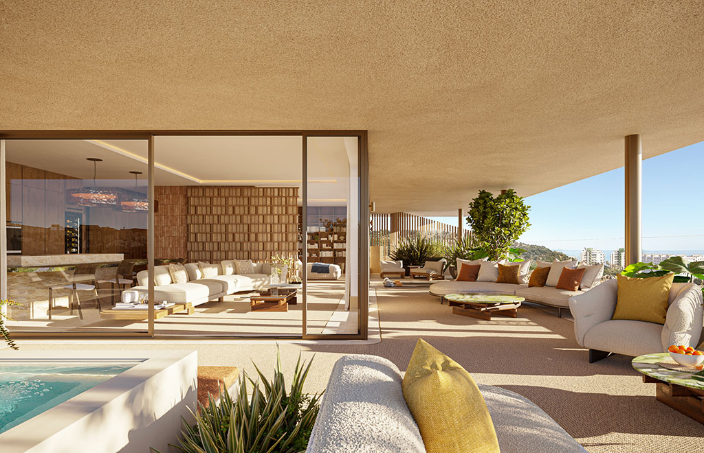 Apartamentos con 4 dormitorios y piscina en Fuengirola