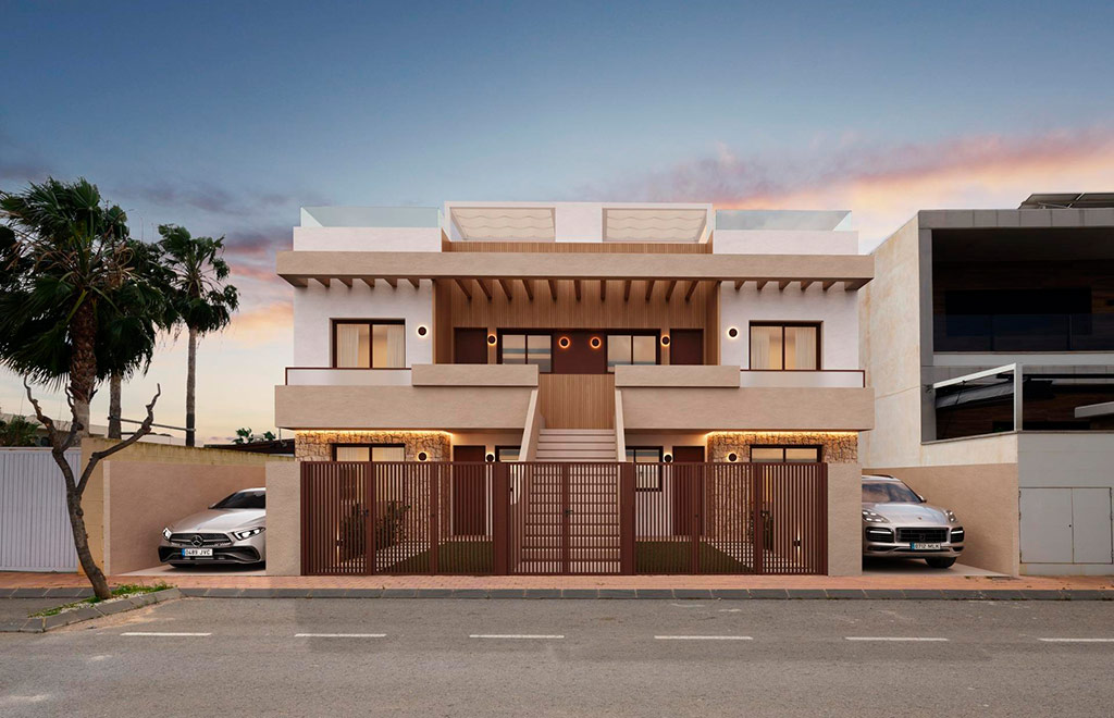 Apartments with a private solarium and pool, close to the beach in San Pedro del Pinatar