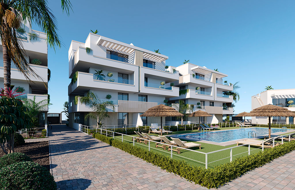 Penthouses with 3 bedrooms and private solarium in Santa Rosalía Lake and Life Resort