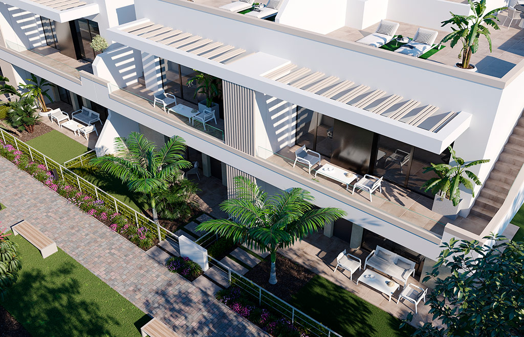 Apartments with 2 bedrooms and private solarium in Santa Rosalía Lake and Life Resort