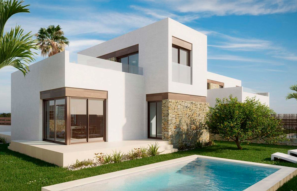 Villas with 3 bedrooms, private pool and sea views in Finestrat