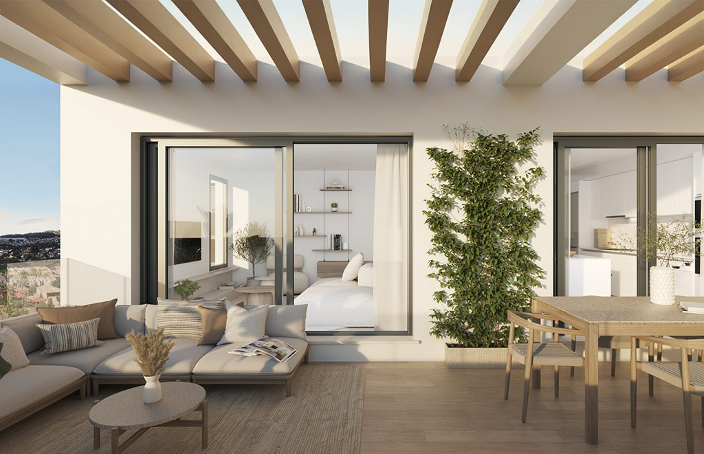 Apartment with 2 bedrooms and sea views, less than 500m from the beach in Calpe