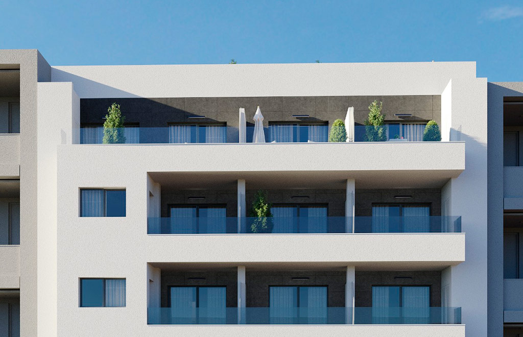 Apartments with 3 bedrooms, 400m to the beach in Torrevieja