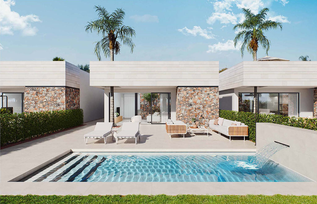 Villa on one level with 3 bedrooms, basement and a solarium with lake views in Santa Rosalía Lake and Life Resort