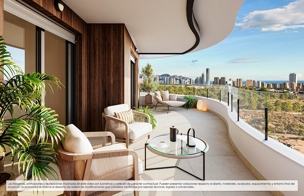 Apartment with 2 bedrooms and sea views in Finestrat