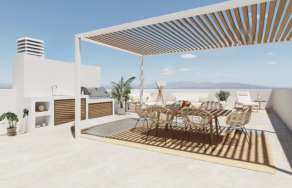 Apartments with 2 bedrooms and a private solarium in San Pedro del Pinatar
