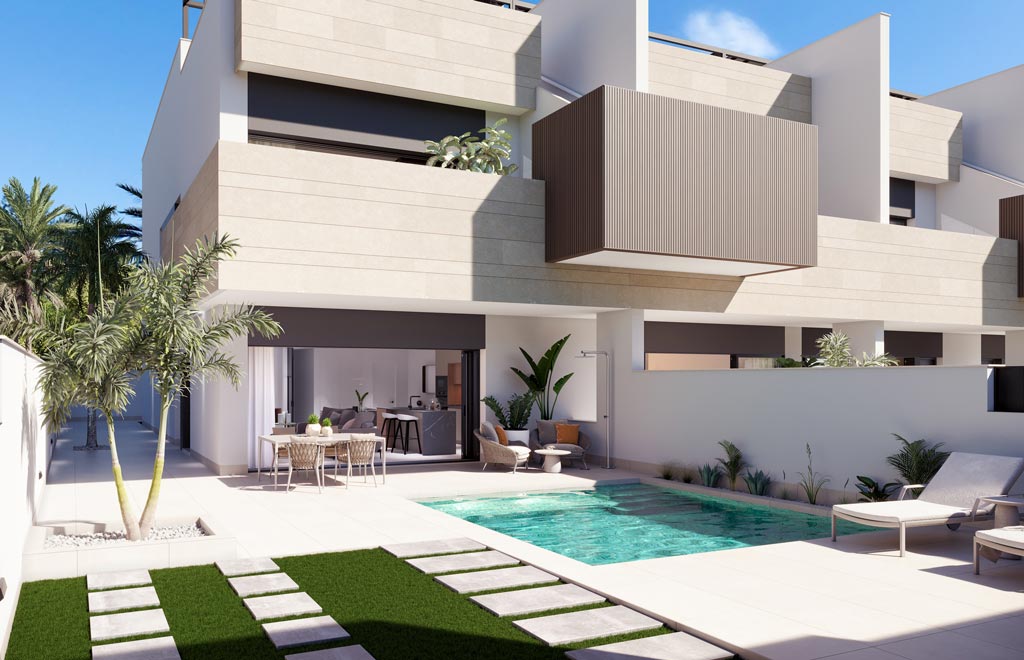 Apartamento en planta baja en Pilar de la Horadada con jardín y piscina