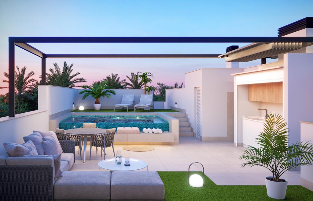 Top-floor apartment in Pilar de la Horadada with 3 bedrooms and solarium